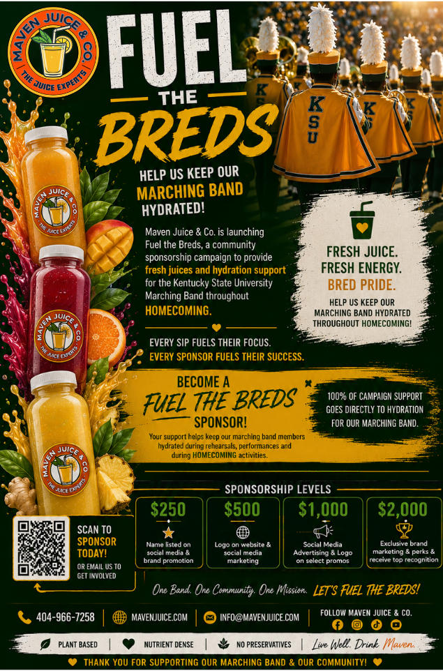 Maven Fuel the Breds sponsorship campaign flyer